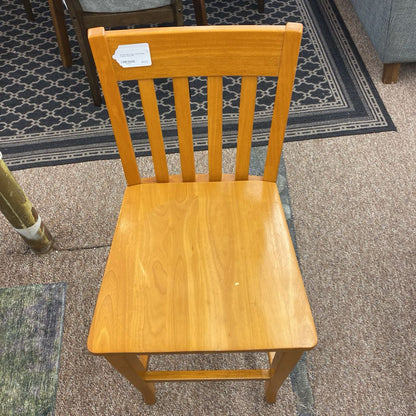 Classic Slate Back Solid Wood Counter Stool