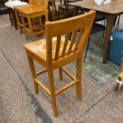 Classic Slate Back Solid Wood Counter Stool