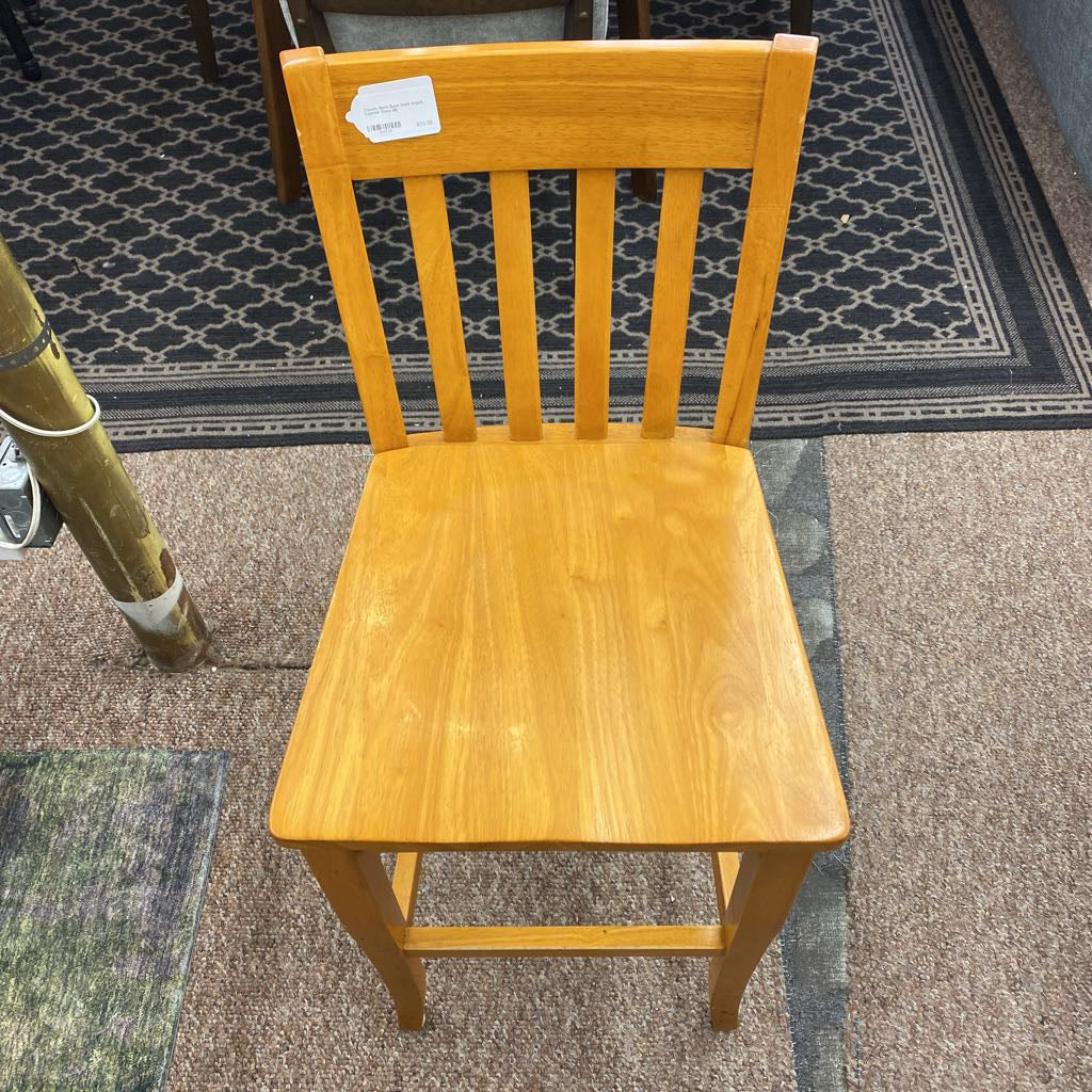 Classic Slate Back Solid Wood Counter Stool