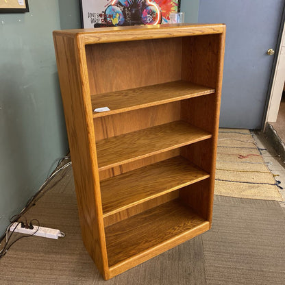 Classic Mid Height Oak Bookcase
