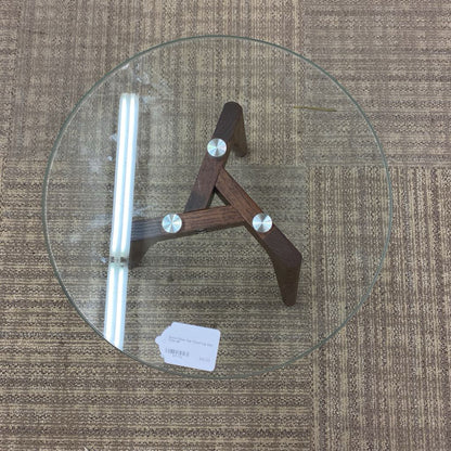 Round Glass Top Tripod Leg Side Table