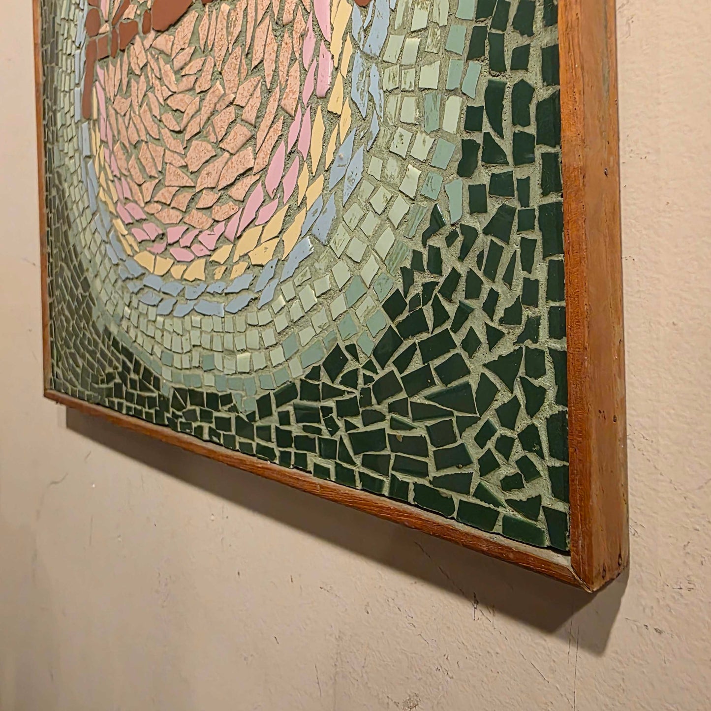 Spinning Wheel Heavy Framed Tile Art