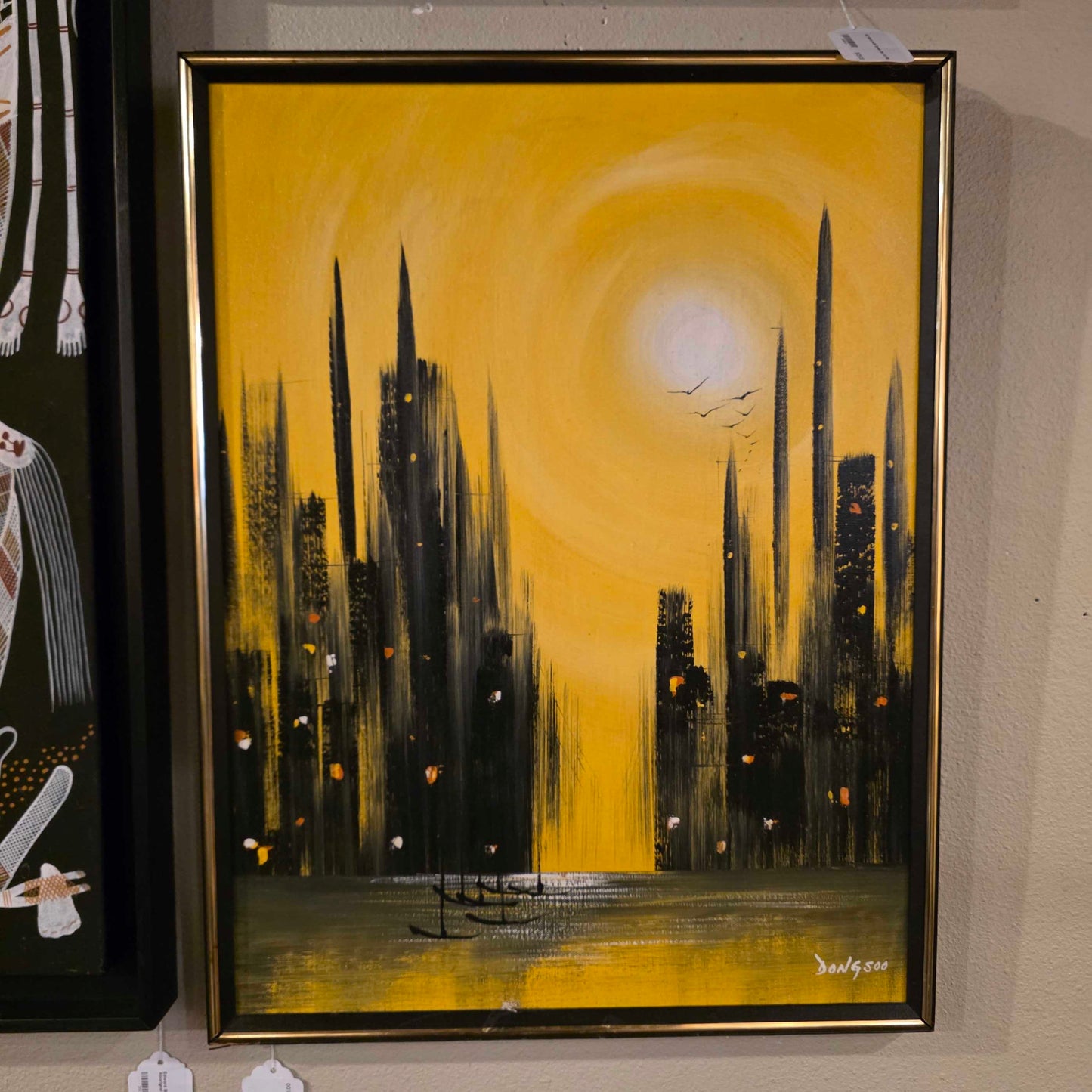 MC Golden Cityscape Art