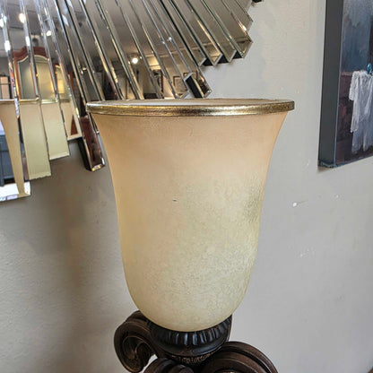 Ornate Curved Metal Table Lamp