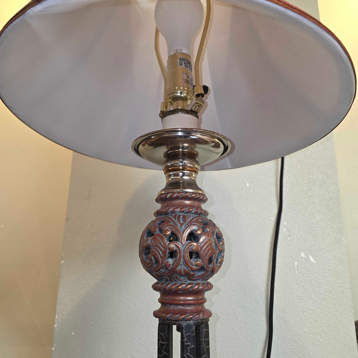 Uttermost Ornate Red Shade Buffet Lamp