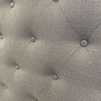 Grey Upholstered Wingback King Bed