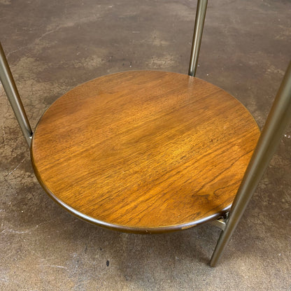 West Elm Round Glass Top Side Table