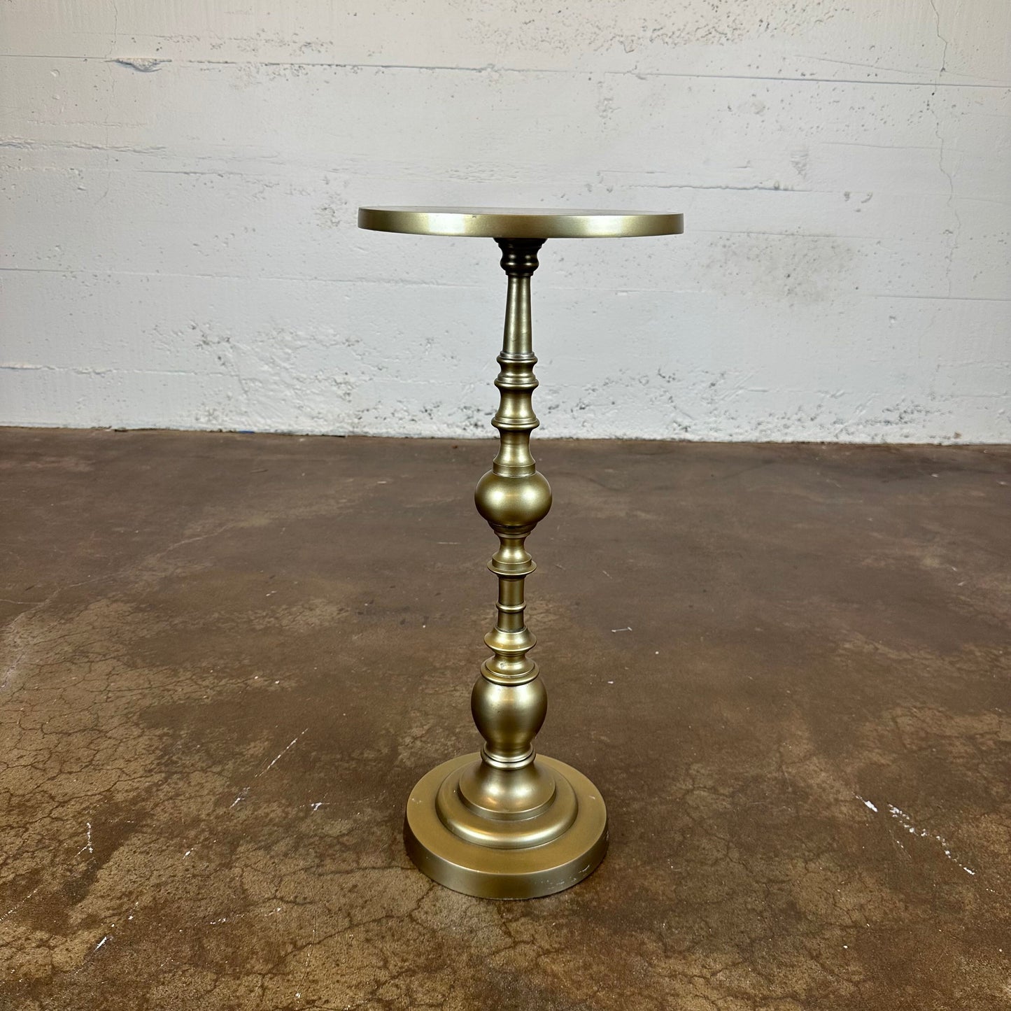 Gold Pedestal Side Table