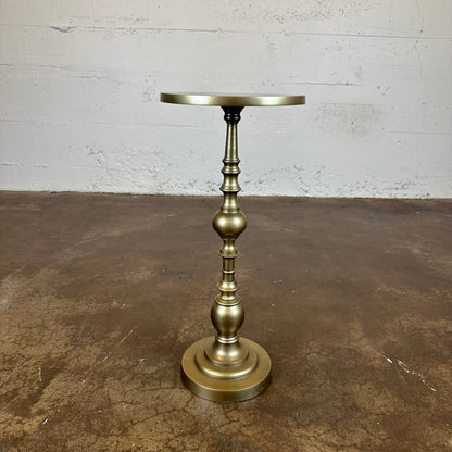 Gold Pedestal Side Table