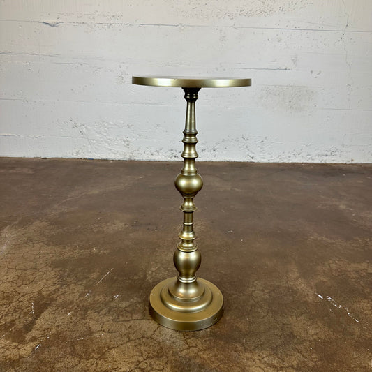 Gold Pedestal Side Table