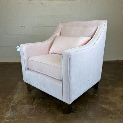 Blush Accent Chair w/ Lumbar Pillow