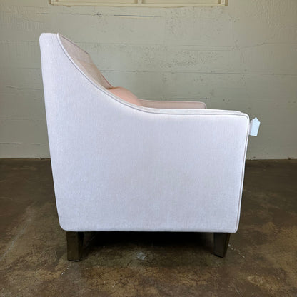 Blush Accent Chair w/ Lumbar Pillow