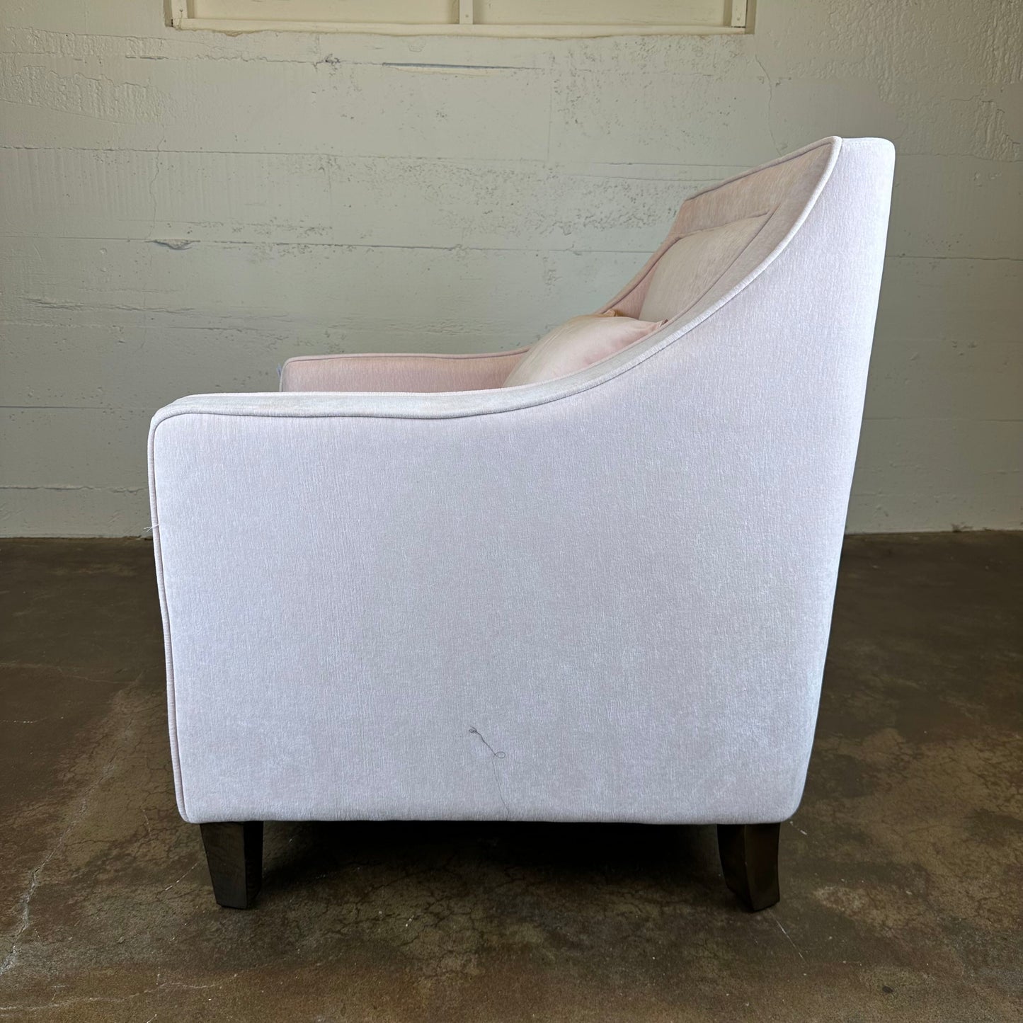 Blush Accent Chair w/ Lumbar Pillow