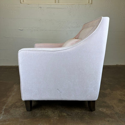 Blush Accent Chair w/ Lumbar Pillow