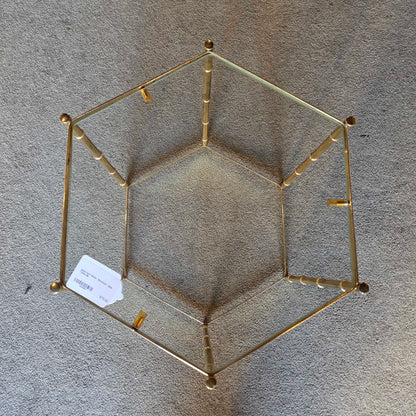 Gold and Glass "Bamboo" Side Table