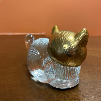 Vintage Gold Head Glass Body Cat