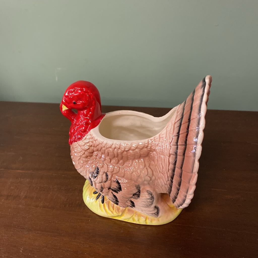 Vintage Red Turkey Planter
