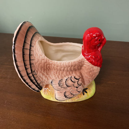 Vintage Red Turkey Planter