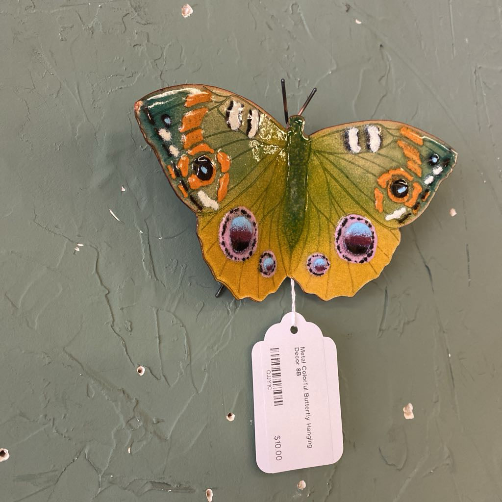 Metal Colorful Butterfly Hanging Decor