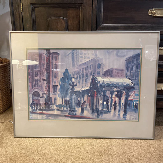 Pioneer Square Watercolor Print ART