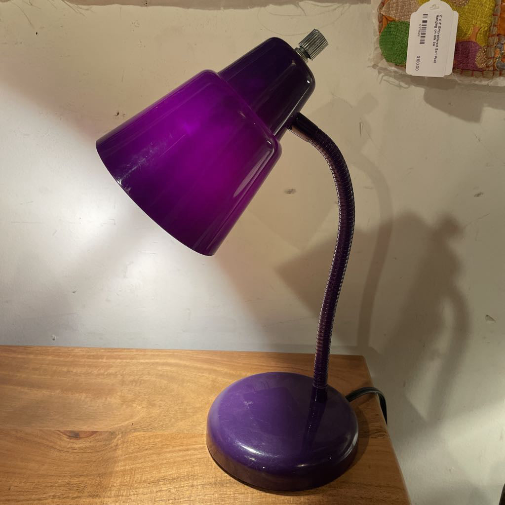 Purple Bendy Neck Desk Lamp
