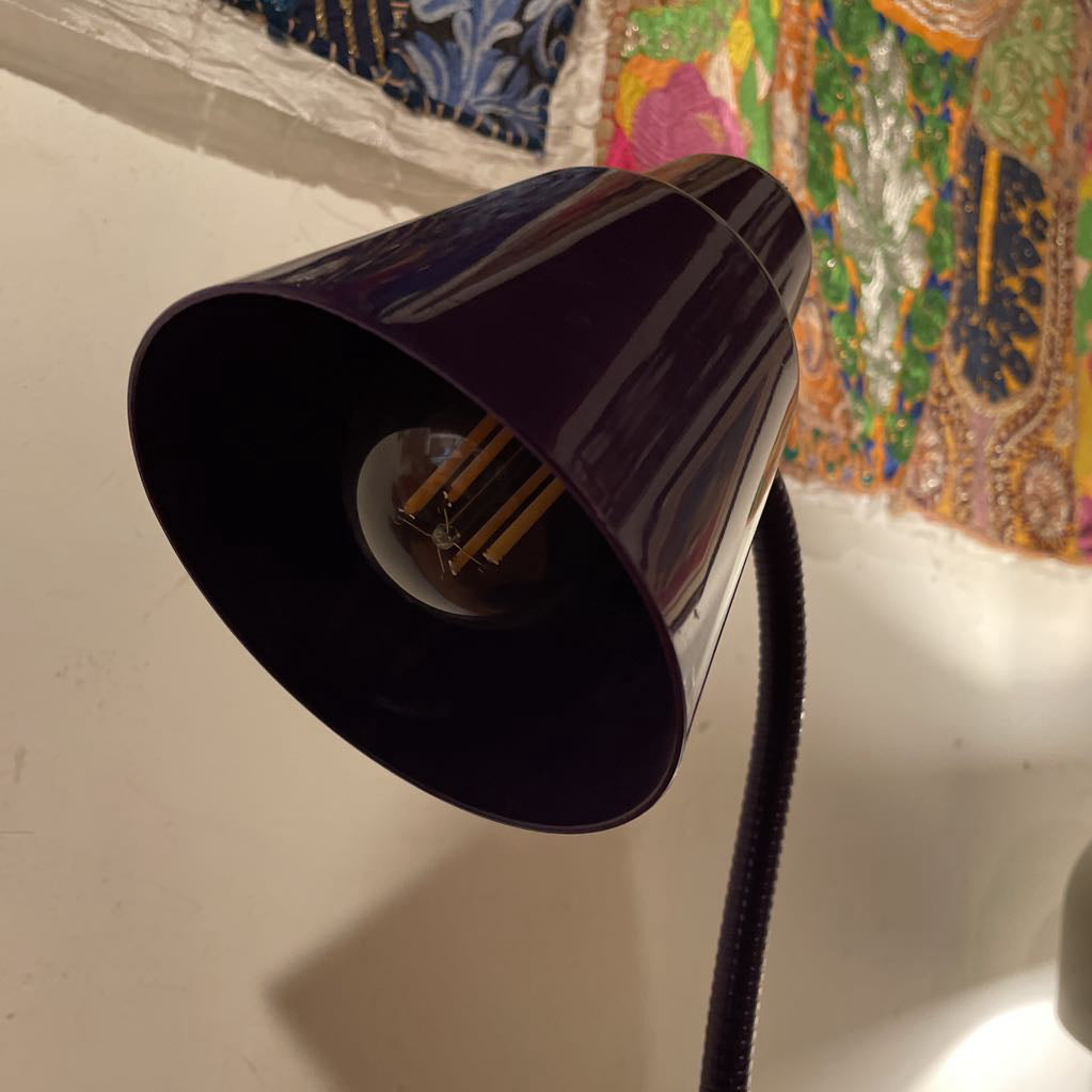 Purple Bendy Neck Desk Lamp