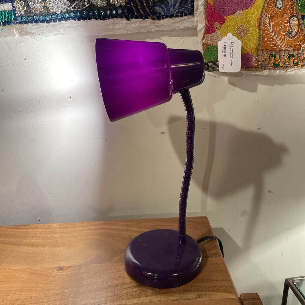 Purple Bendy Neck Desk Lamp