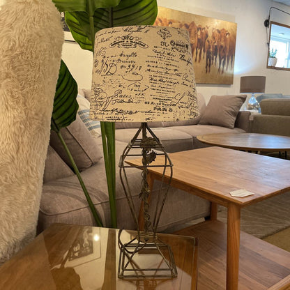Rustic Wire "Pedestal" Shape Base Lamp LAMPS