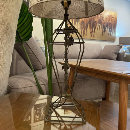 Rustic Wire "Pedestal" Shape Base Lamp LAMPS