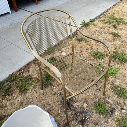 Outdoor Gold Mesh Seat Chair