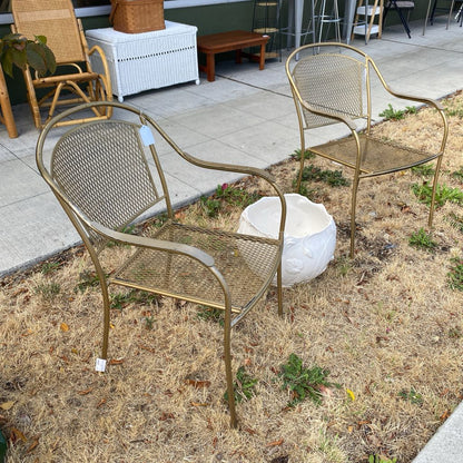Outdoor Gold Mesh Seat Chair