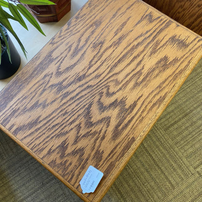 Vintage Oak Two Drawer Nightstand