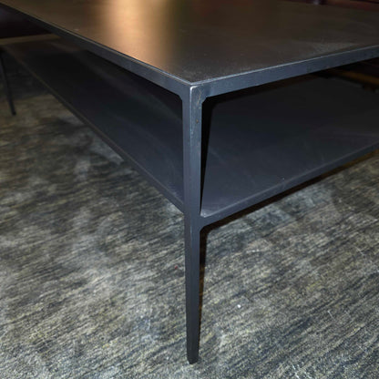 Room & Board Black Metal 2 Tier Coffee Table