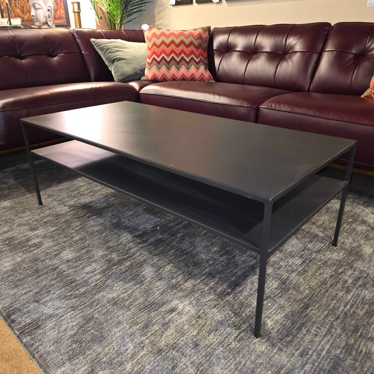 Room & Board Black Metal 2 Tier Coffee Table