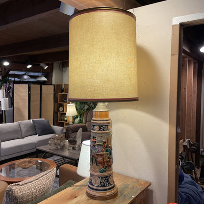 Retrofitted German Stein Table Lamp