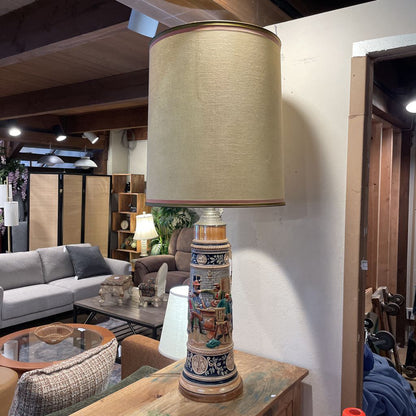 Retrofitted German Stein Table Lamp