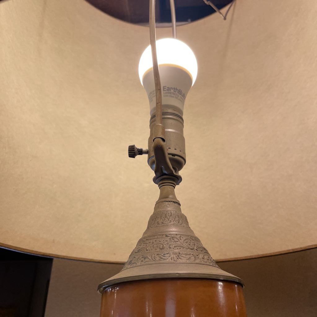 Retrofitted German Stein Table Lamp