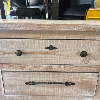Chalk Pine Rustic 3 Drawer Nightstand