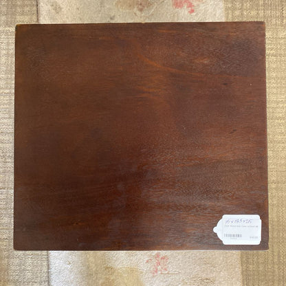 Dark Wood Side Table w/Shelf
