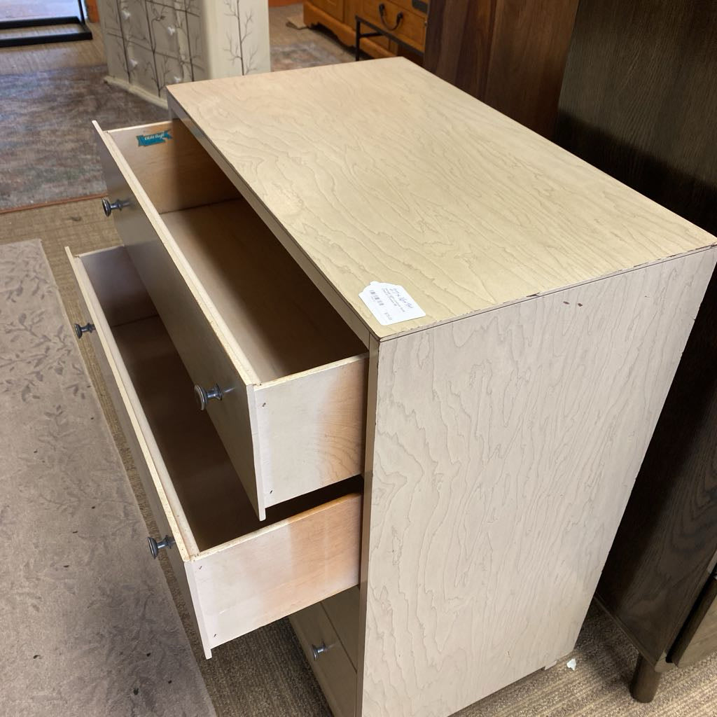 Vintage Light Laminate Small Chest of Drawers