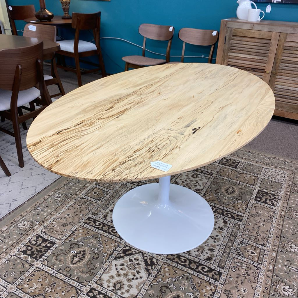ROOM & BOARD Oval Spalted Top Saarinen Style Dining Table