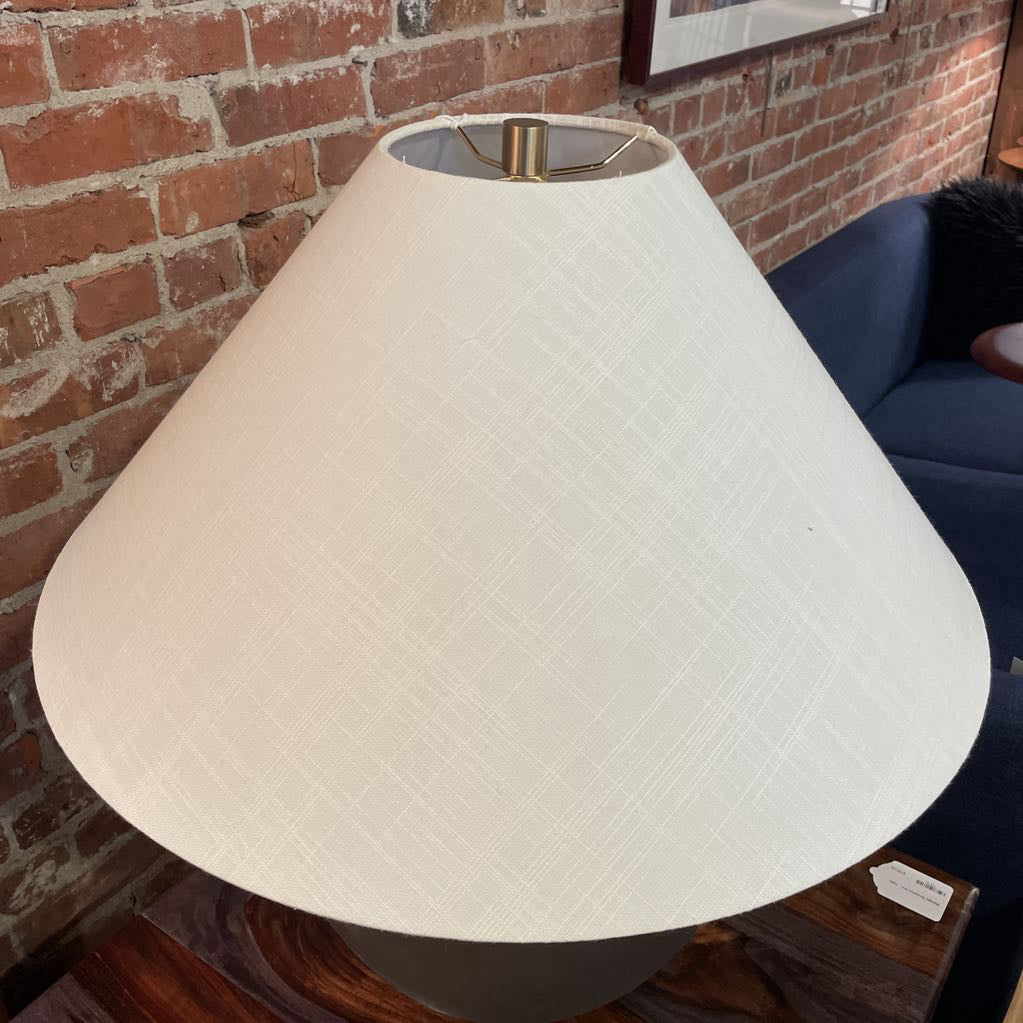 Charcoal Ceramic Bell Shaped Table Lamp
