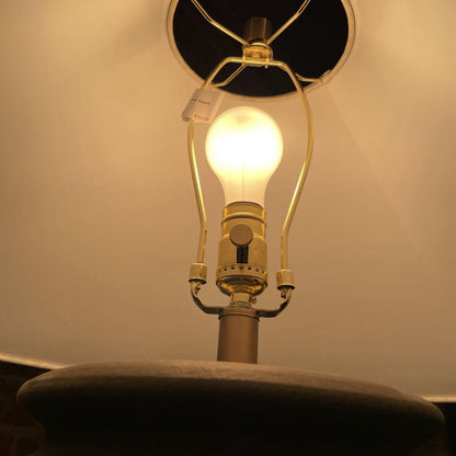 Charcoal Ceramic Bell Shaped Table Lamp