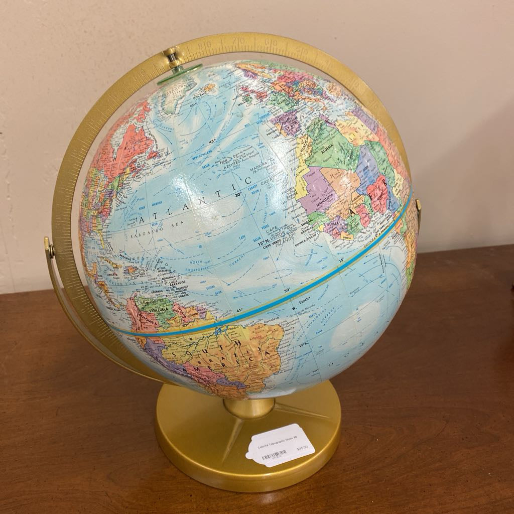 Colorful Topographic Globe