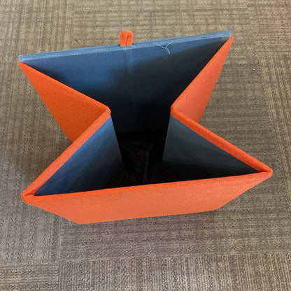 POPPIN Orange Folding Storage Cube Ottoman