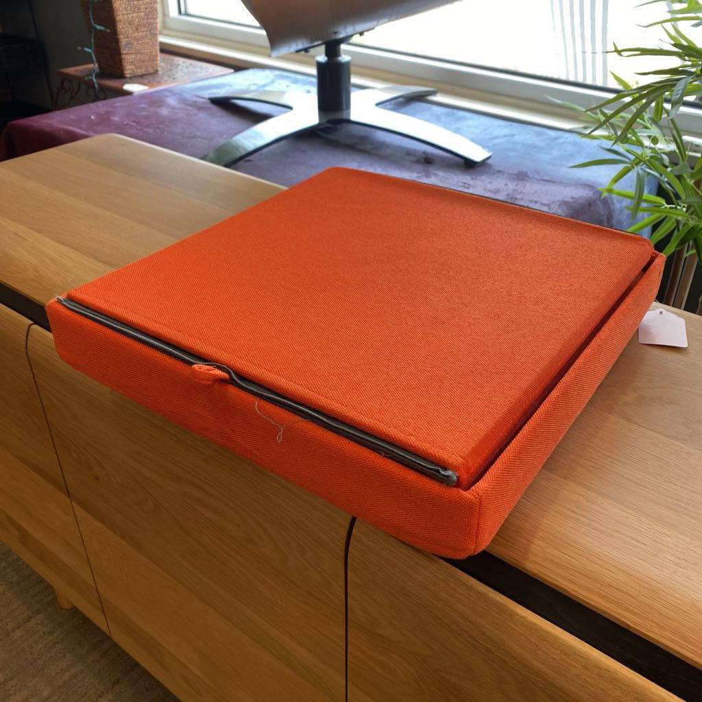 POPPIN Orange Folding Storage Cube Ottoman