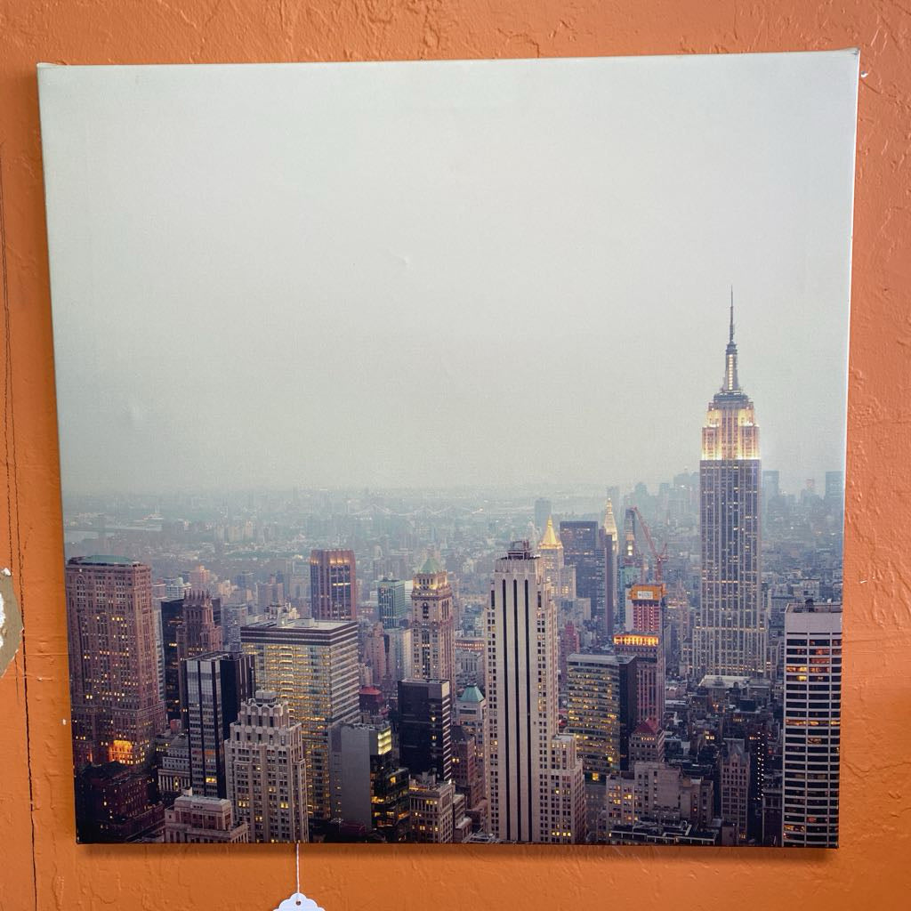 NY Skyline Square Canvas Photo
