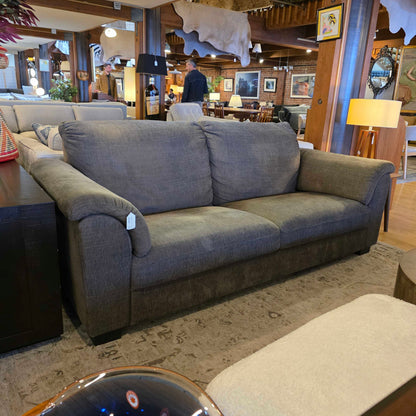 Dark Grey Fabric Curved Arm Sofa