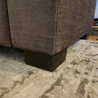 Dark Grey Fabric Curved Arm Sofa