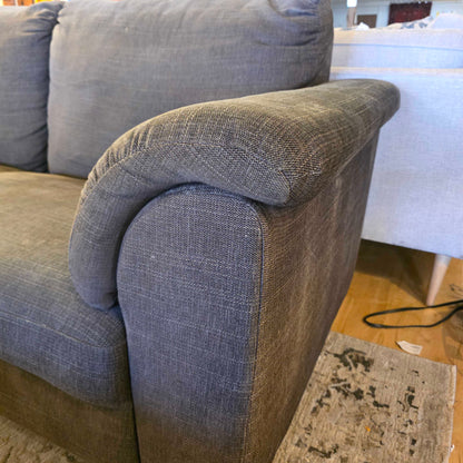 Dark Grey Fabric Curved Arm Sofa